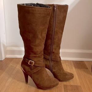 Cognac Knee-High Boots